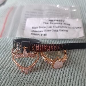 BP: "The Suzanna Ring"-Sz 6- Rose Gold Plating